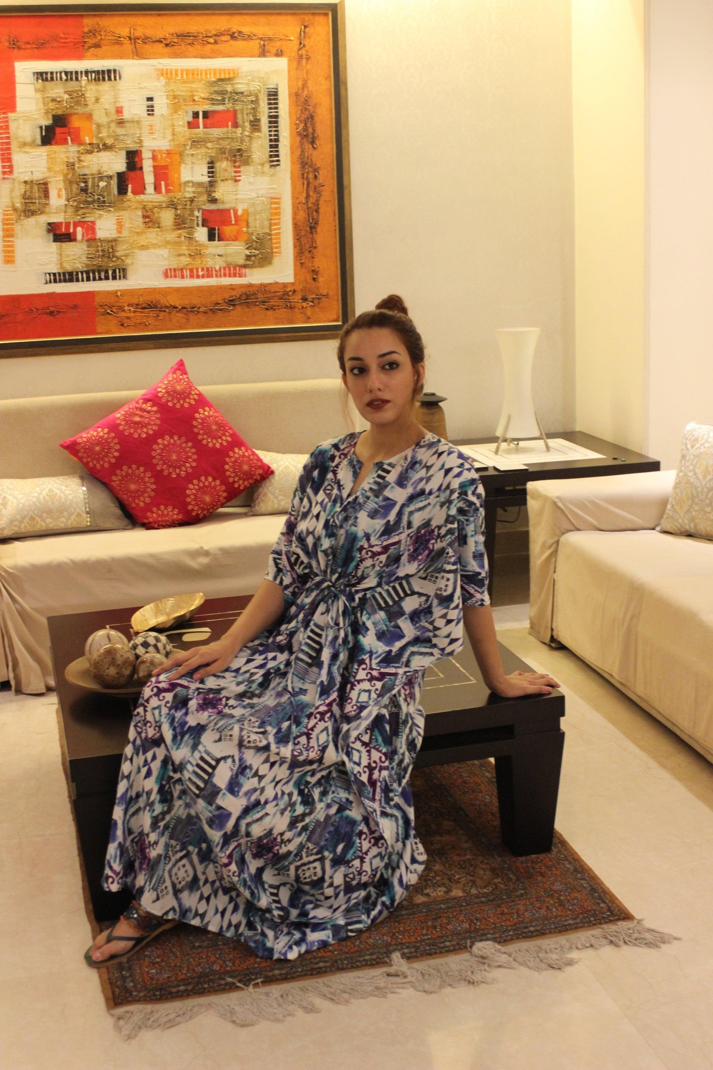 BLIZZARD MESS KAFTAN House of Viraasi #sustainable-fashion# #slow-fashion# #freesizeclothes# #bodypositivity#