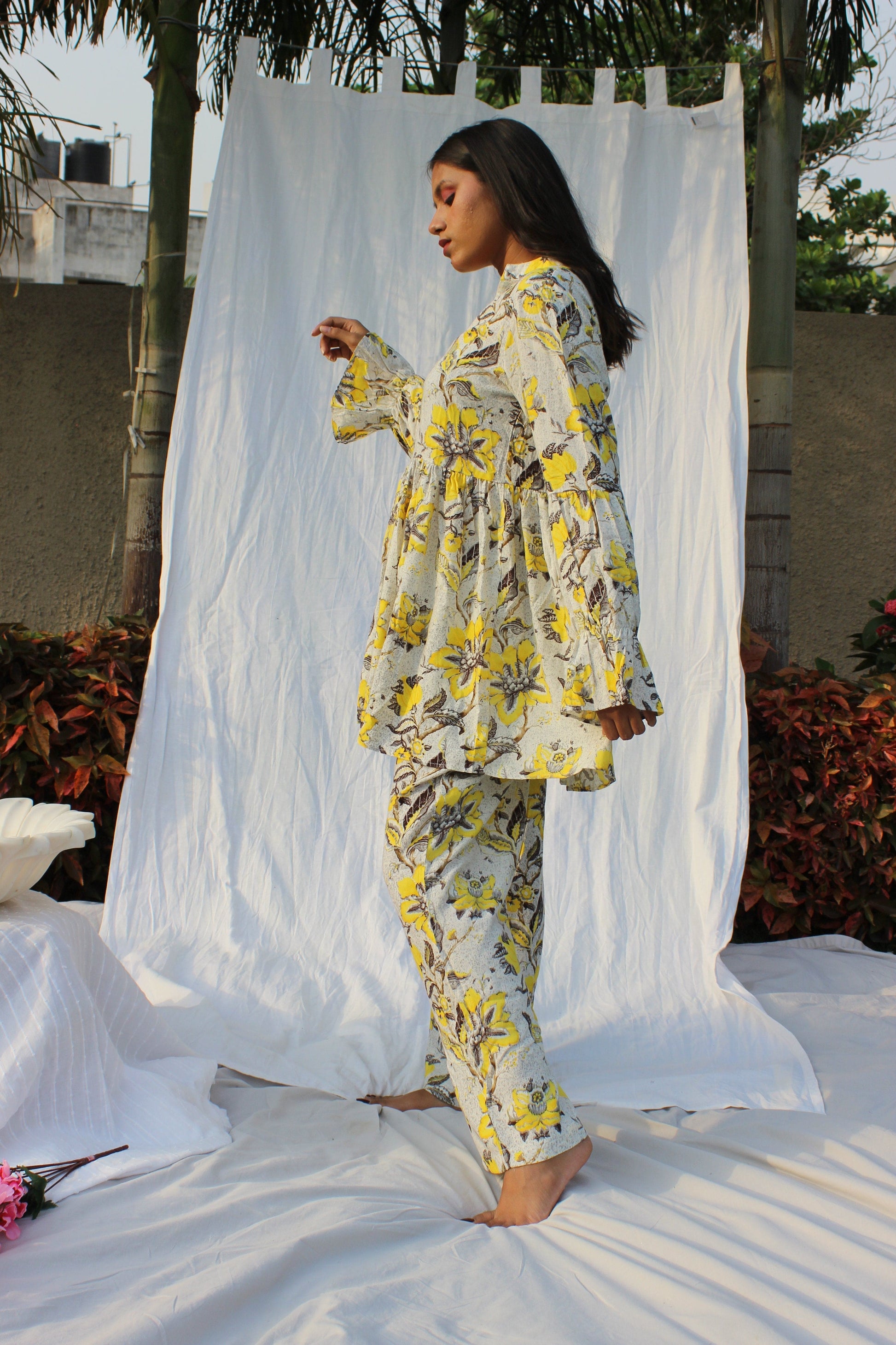 BREAKING DAWN RUFFLE Co-ord House of Viraasi #sustainable-fashion# #slow-fashion# #freesizeclothes# #bodypositivity#