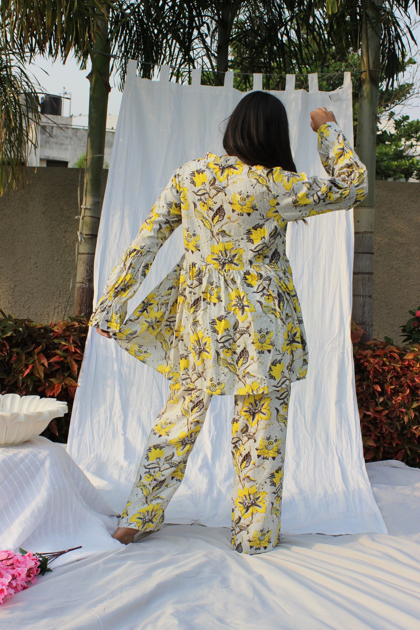 BREAKING DAWN RUFFLE Co-ord House of Viraasi #sustainable-fashion# #slow-fashion# #freesizeclothes# #bodypositivity#