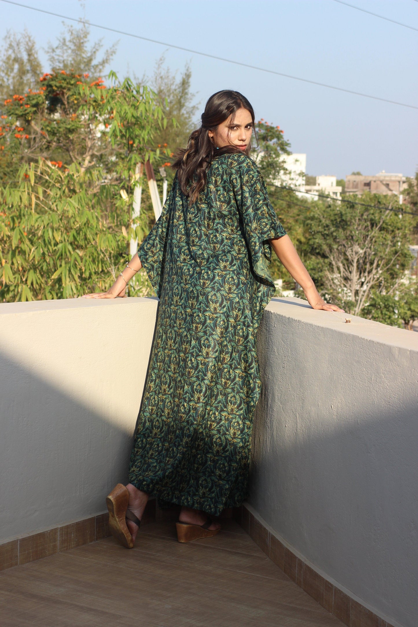 DOGMA LEAF KAFTAN House of Viraasi #sustainable-fashion# #slow-fashion# #freesizeclothes# #bodypositivity#