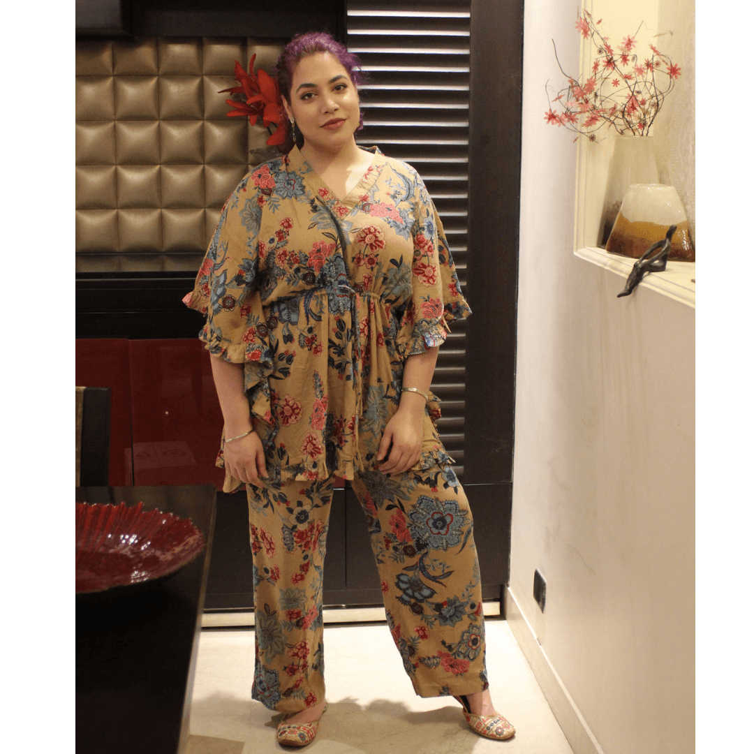 BEIGING EXOTIC KAFSUIT - House of Viraasi