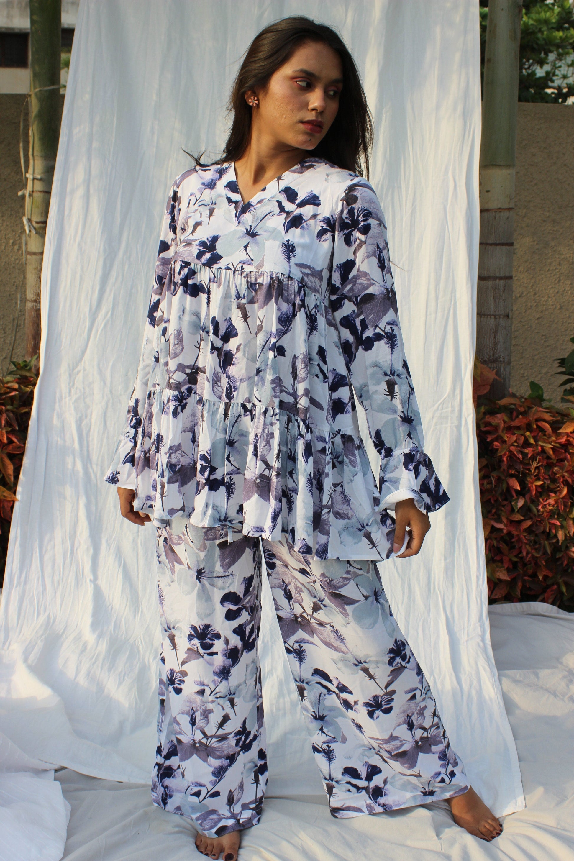 NEW MOON RUFFLE Co-ord House of Viraasi #sustainable-fashion# #slow-fashion# #freesizeclothes# #bodypositivity#