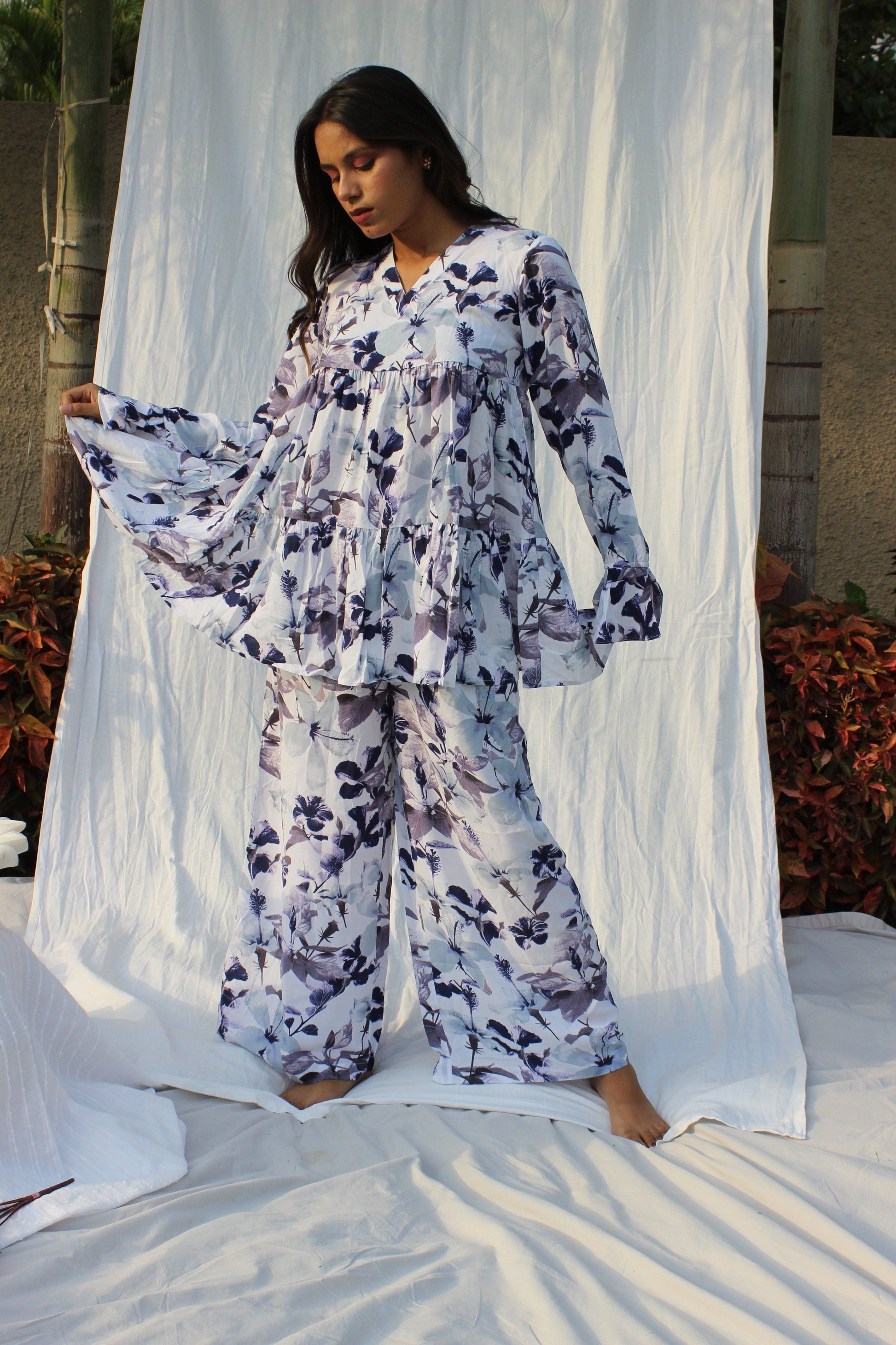 NEW MOON RUFFLE Co-ord House of Viraasi #sustainable-fashion# #slow-fashion# #freesizeclothes# #bodypositivity#