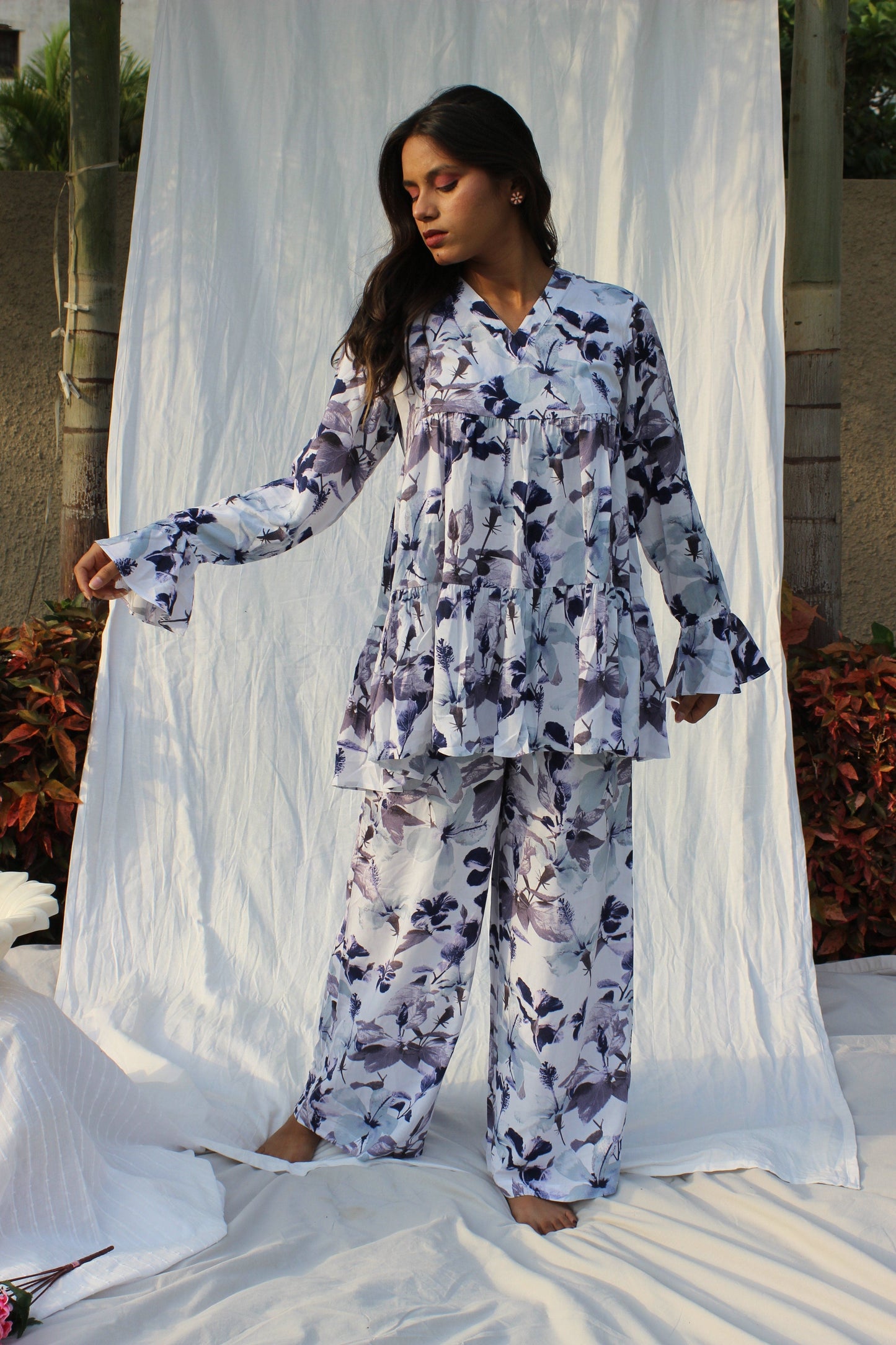 NEW MOON RUFFLE Co-ord House of Viraasi #sustainable-fashion# #slow-fashion# #freesizeclothes# #bodypositivity#