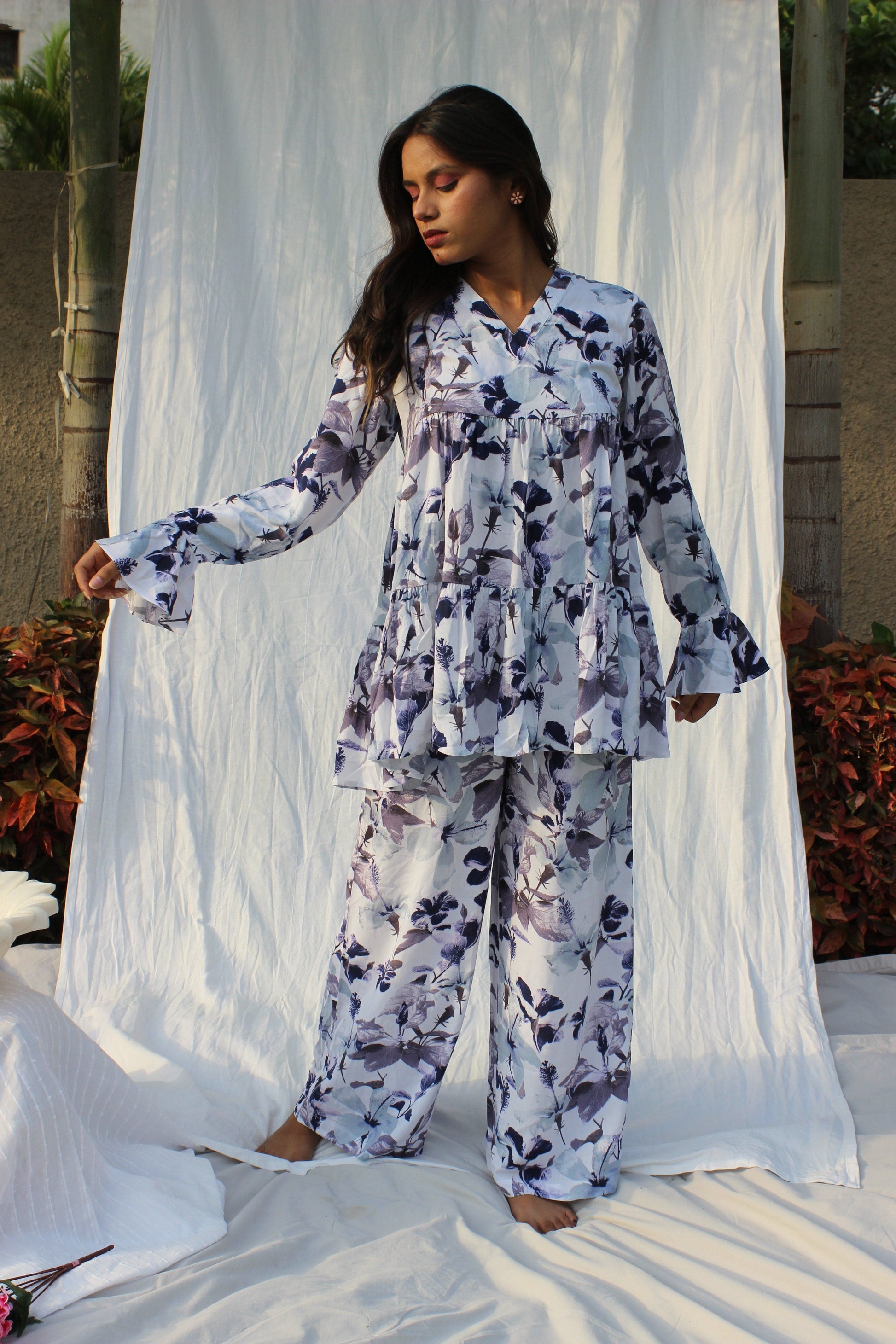 NEW MOON RUFFLE Co-ord House of Viraasi #sustainable-fashion# #slow-fashion# #freesizeclothes# #bodypositivity#