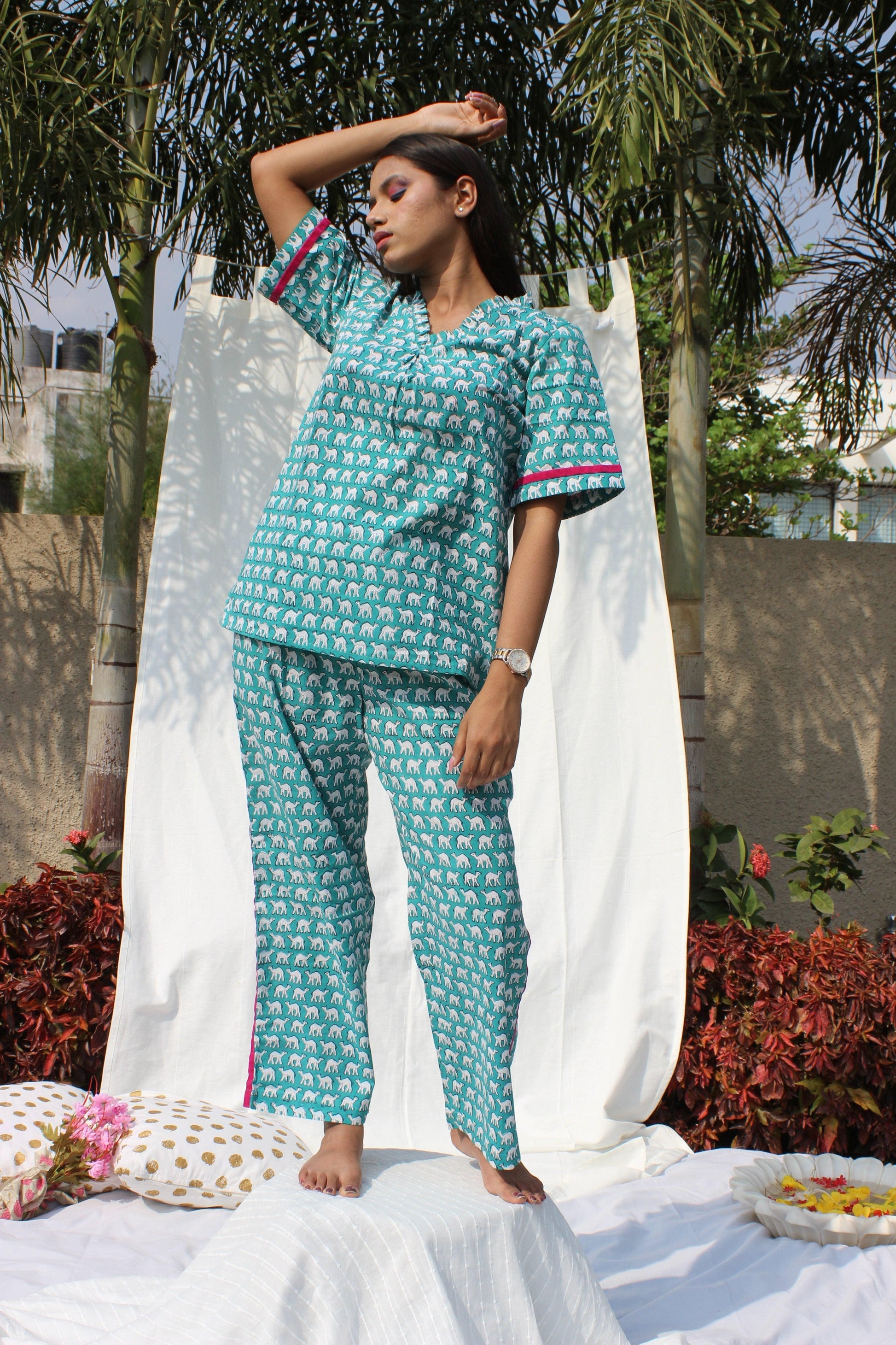 POPPY CAMEL Co-ord House of Viraasi #sustainable-fashion# #slow-fashion# #freesizeclothes# #bodypositivity#