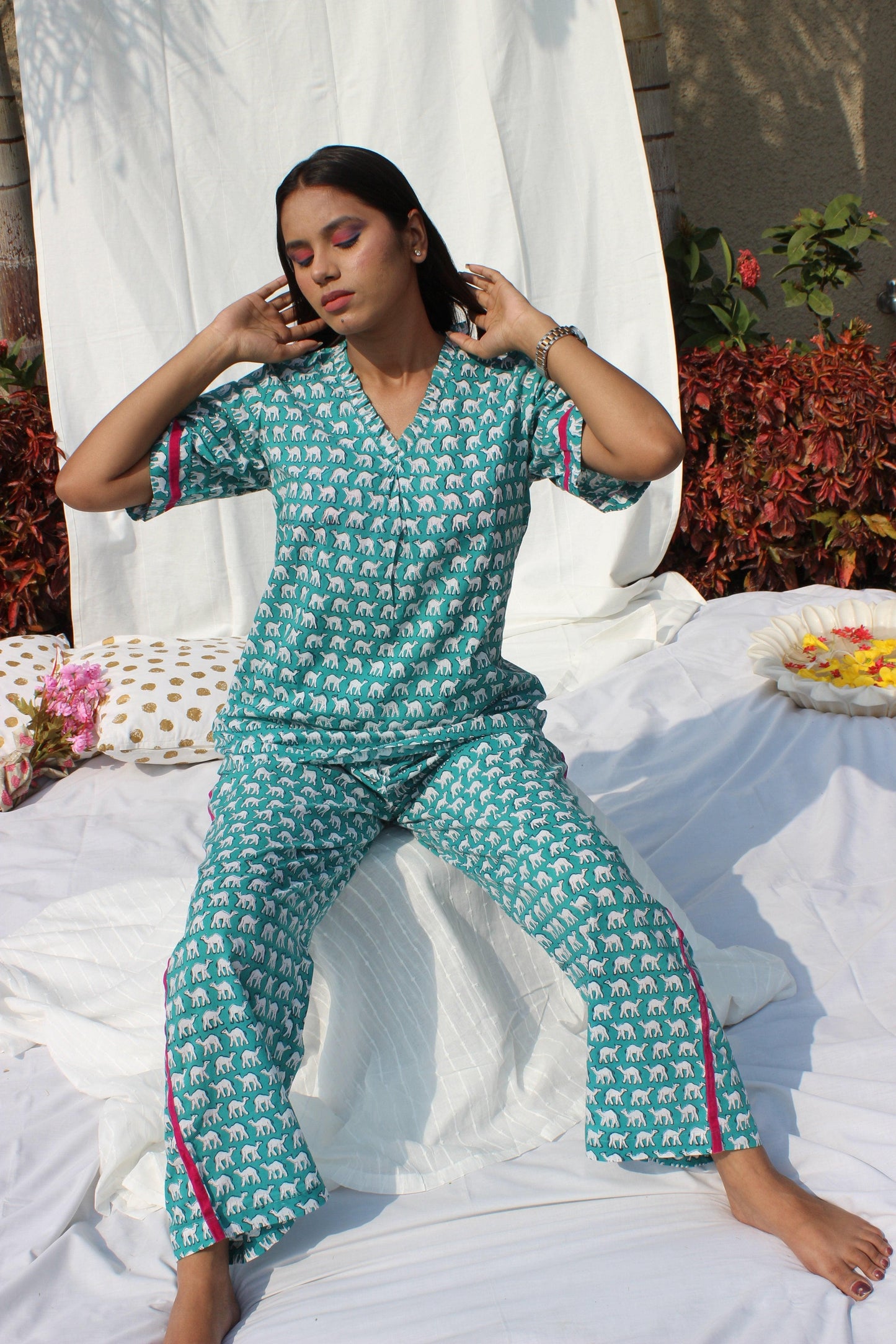 POPPY CAMEL Co-ord House of Viraasi #sustainable-fashion# #slow-fashion# #freesizeclothes# #bodypositivity#