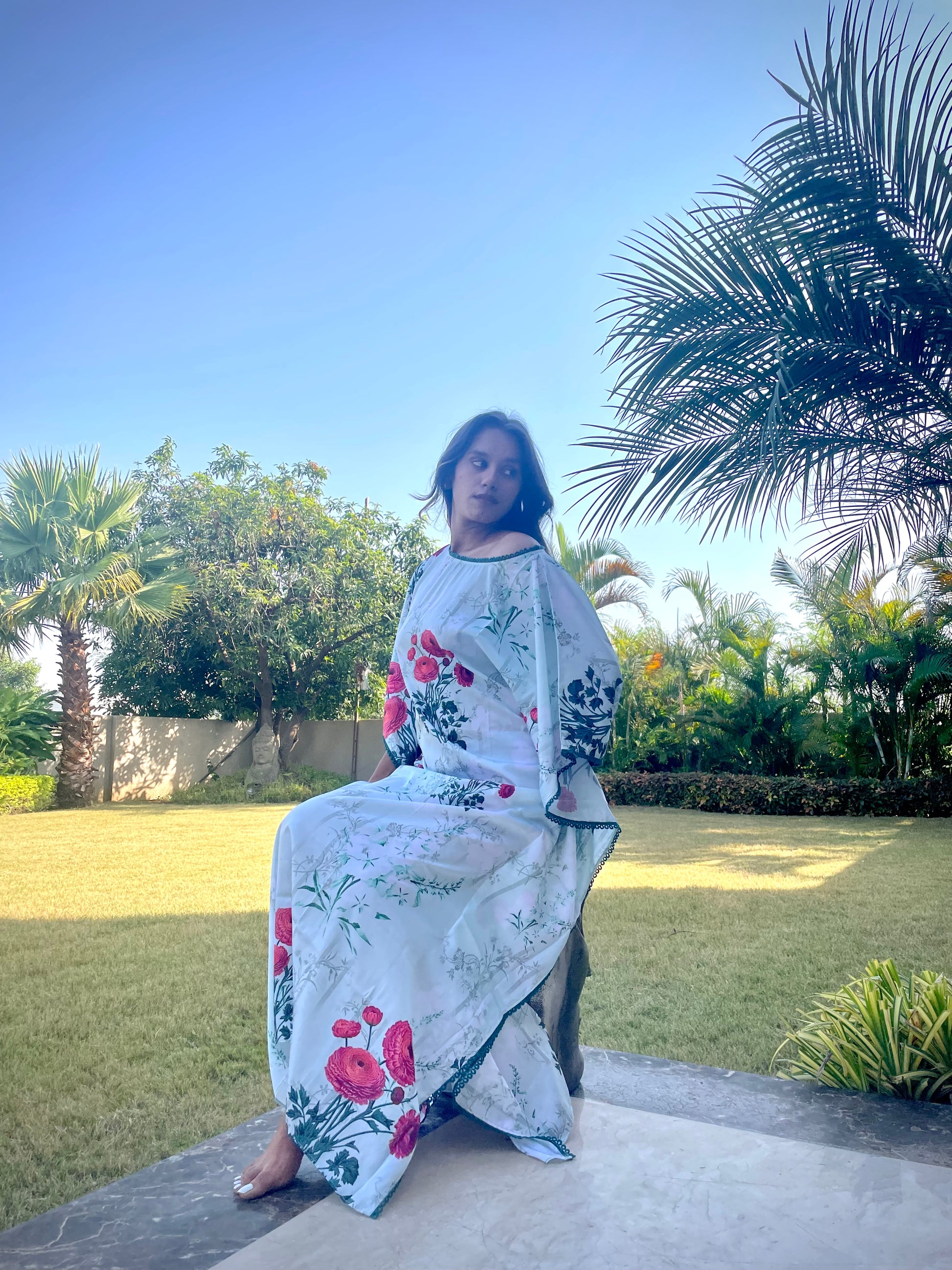 ROSA OFF-SHOULDER KAFTAN - House of Viraasi