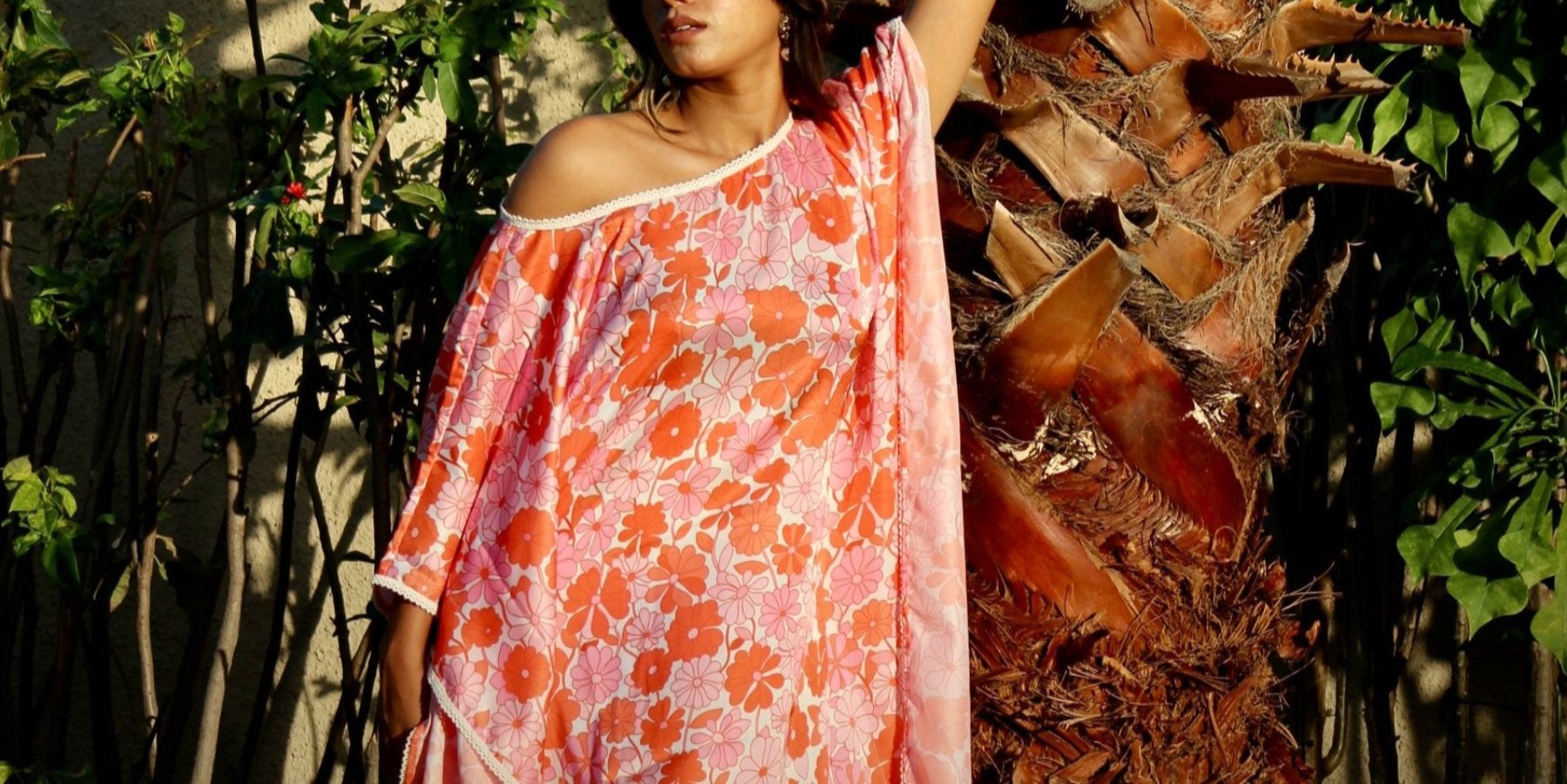 off shoulder kaftan 