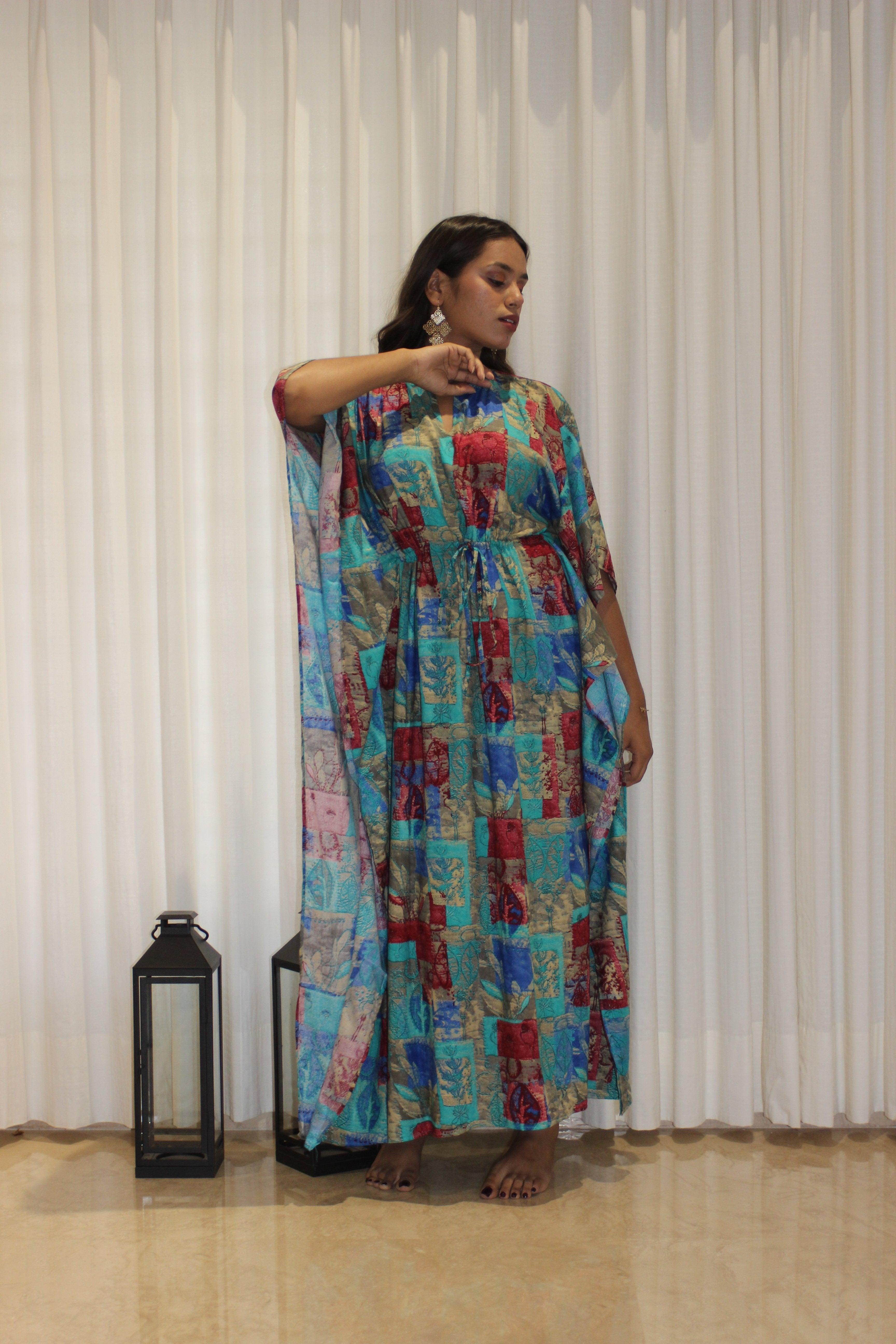 BLUE BOO KAFTAN House of Viraasi #sustainable-fashion# #slow-fashion# #freesizeclothes# #bodypositivity#