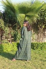 Load image into Gallery viewer, DOGMA LEAF KAFTAN House of Viraasi #sustainable-fashion# #slow-fashion# #freesizeclothes# #bodypositivity#
