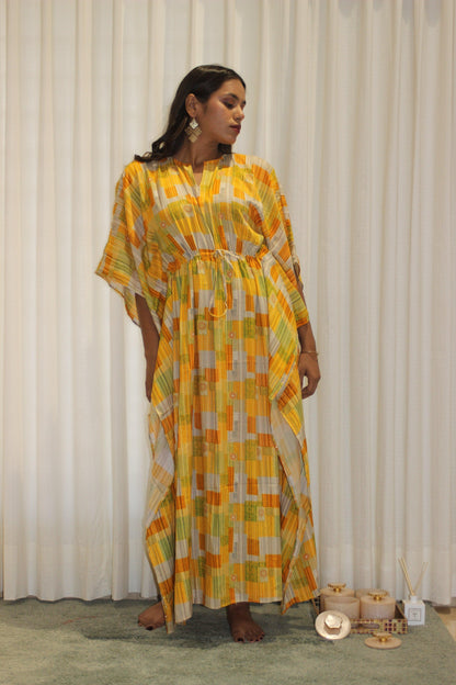 HONEYCOMB KAFTAN House of Viraasi #sustainable-fashion# #slow-fashion# #freesizeclothes# #bodypositivity#