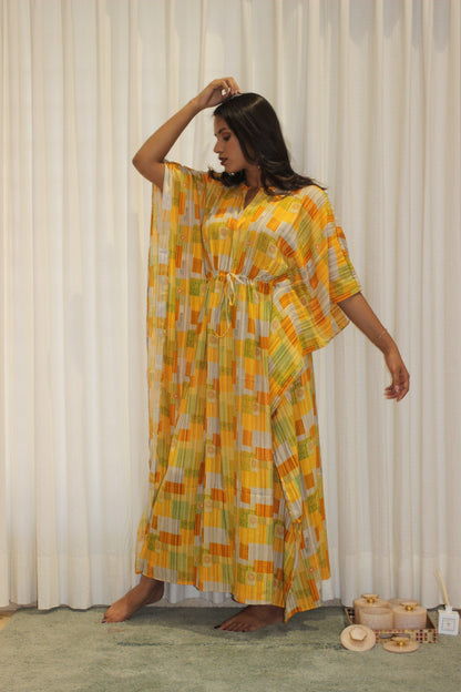 HONEYCOMB KAFTAN House of Viraasi #sustainable-fashion# #slow-fashion# #freesizeclothes# #bodypositivity#