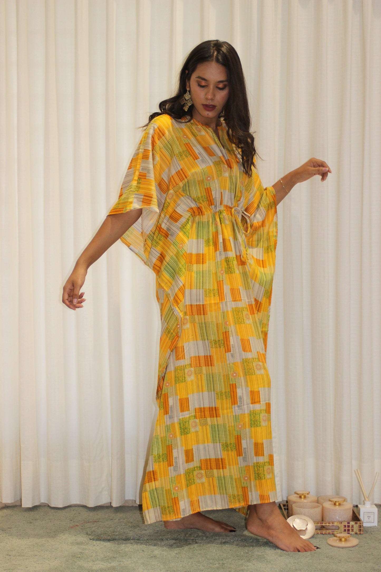 HONEYCOMB KAFTAN House of Viraasi #sustainable-fashion# #slow-fashion# #freesizeclothes# #bodypositivity#