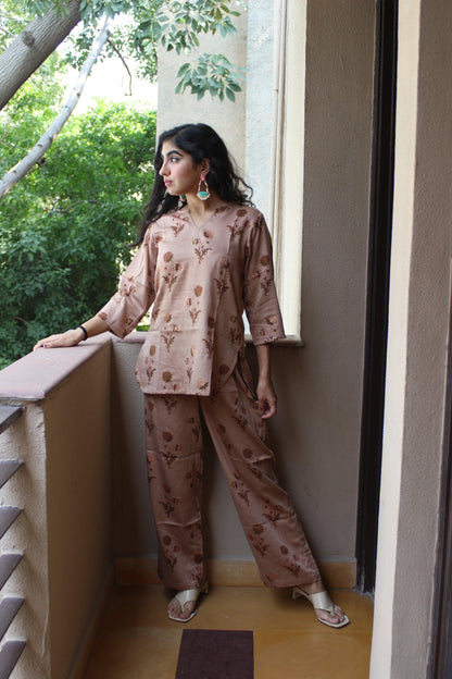 NUDELLA Co-ord House of Viraasi #sustainable-fashion# #slow-fashion# #freesizeclothes# #bodypositivity#