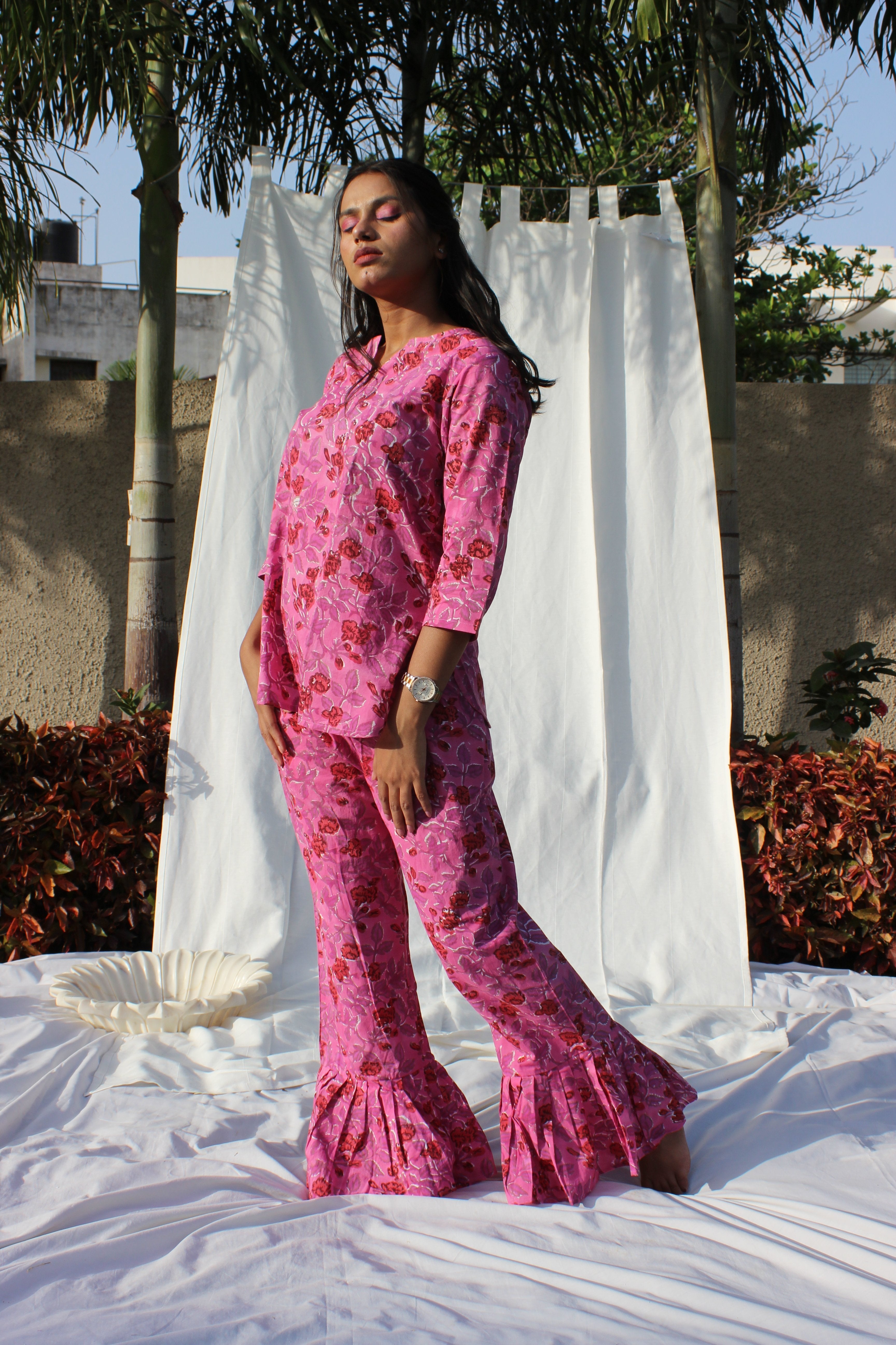 SCARLET MESS Co-ord House of Viraasi #sustainable-fashion# #slow-fashion# #freesizeclothes# #bodypositivity#