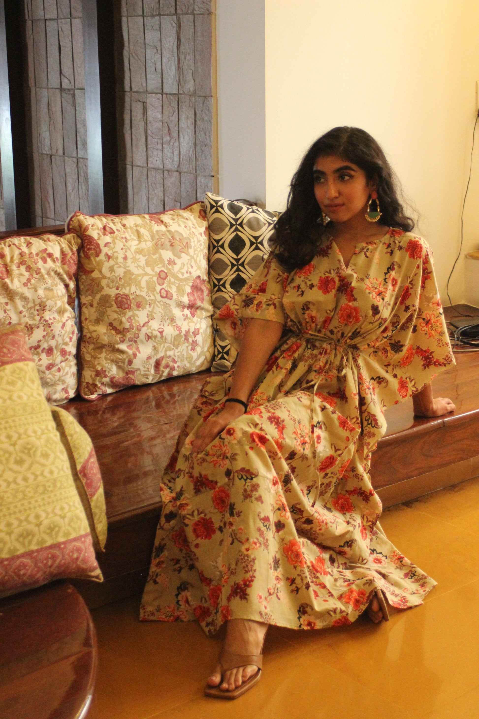 SPACE GARDEN KAFTAN House of Viraasi #sustainable-fashion# #slow-fashion# #freesizeclothes# #bodypositivity#