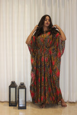 Load image into Gallery viewer, WILD BEYOND KAFTAN House of Viraasi #sustainable-fashion# #slow-fashion# #freesizeclothes# #bodypositivity#

